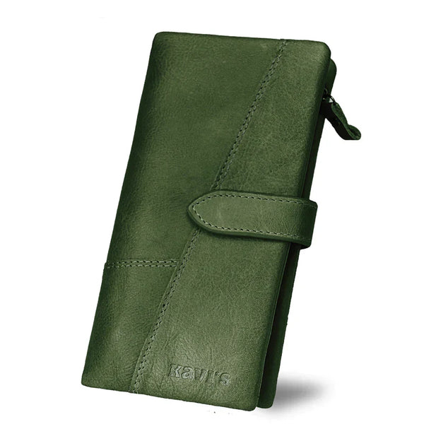 Shanna - RFID-Beveiligde Vintage Leren Reisportemonnee