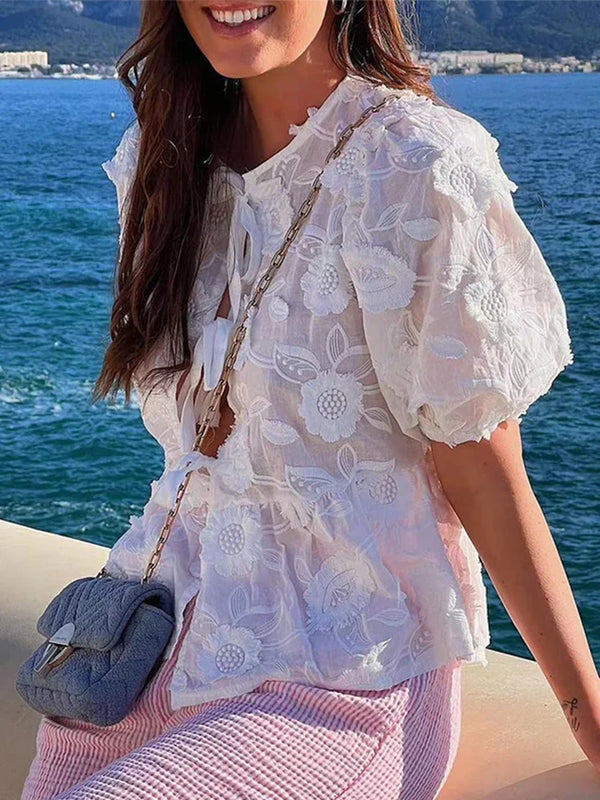 Fien - Retro Peplum Top