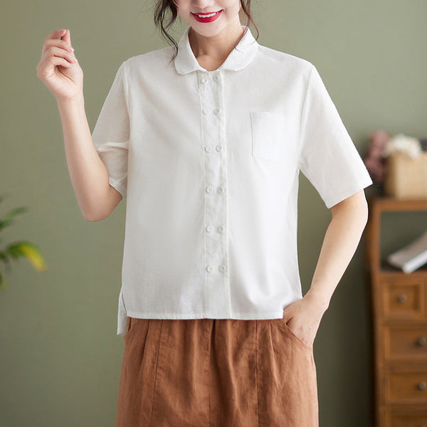 Aria - Knoopblouse Voor Dames - Klassiek & Comfortabel
