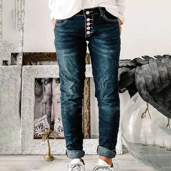 Ceda - Trendy Knoop Jeans voor Vrouwen