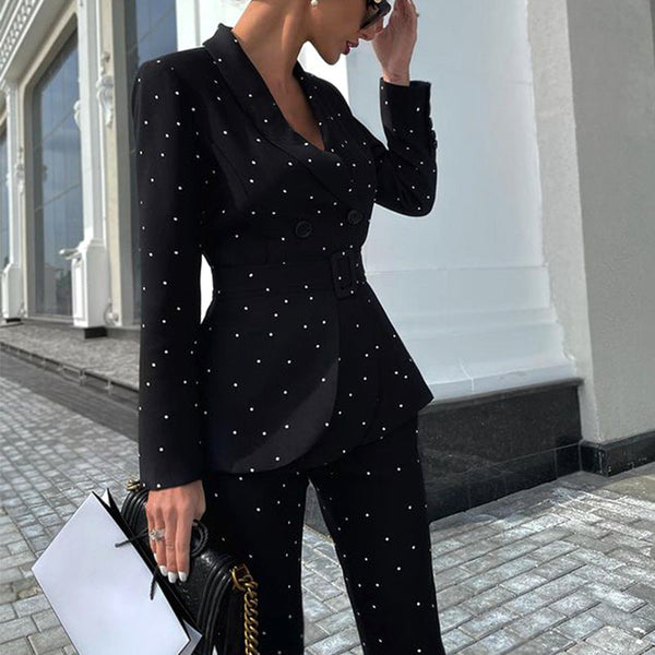 Chastity - Polka Dot Slim Fit Bovenkleding Blazer