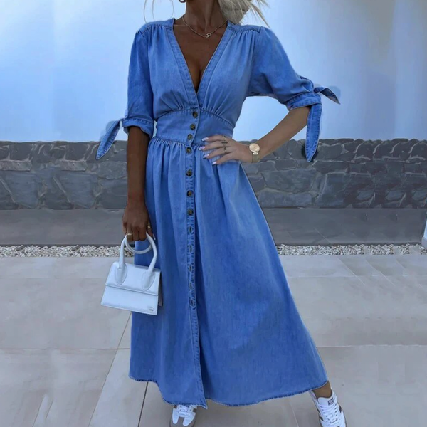 Heather - Vintage Maxi Dress voor Vrouwen