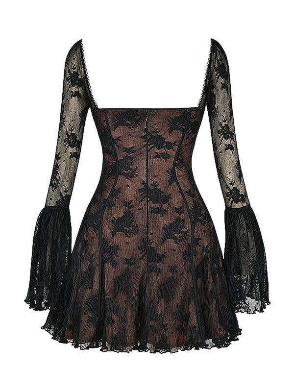 Sabrina - Vintage jurk met lange mouwen voor Vrouwen
