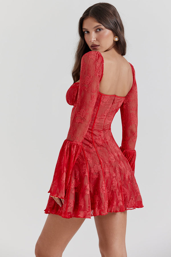 Sabrina - Vintage jurk met lange mouwen voor Vrouwen