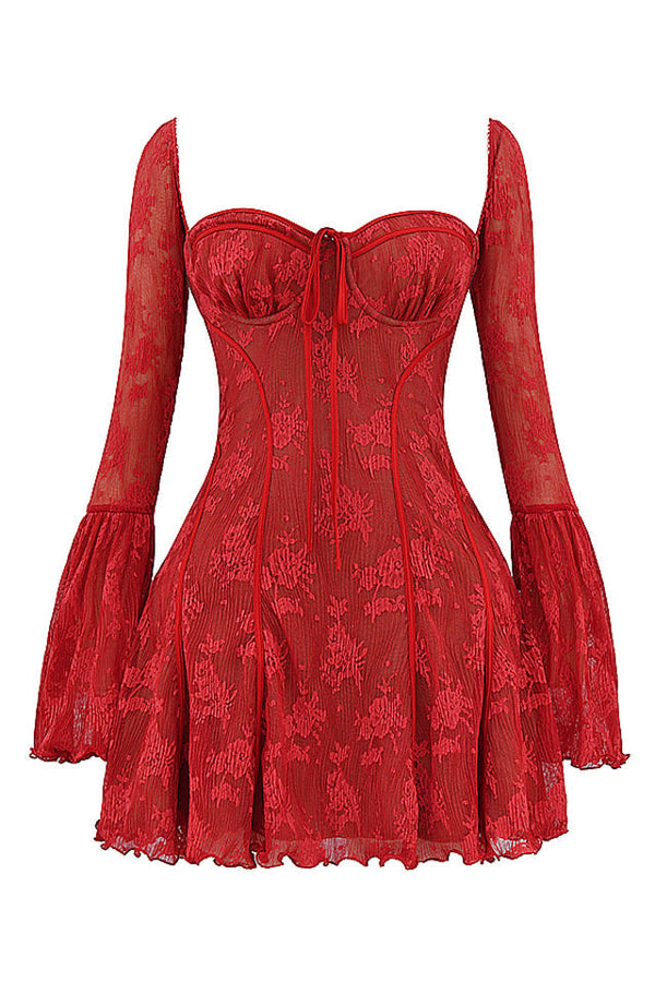 Sabrina - Vintage jurk met lange mouwen voor Vrouwen