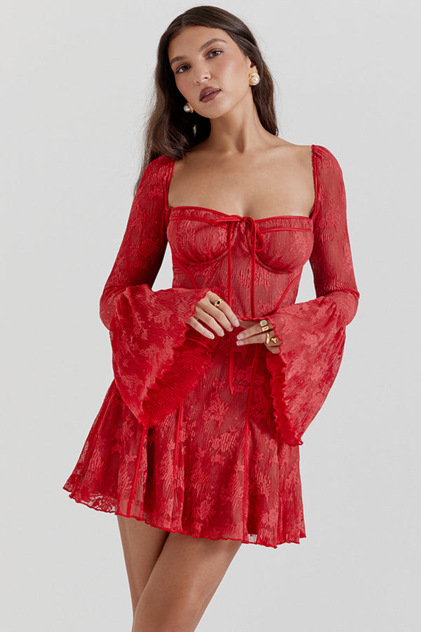 Sabrina - Vintage jurk met lange mouwen voor Vrouwen
