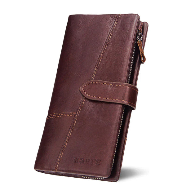 Shanna - RFID-Beveiligde Vintage Leren Reisportemonnee