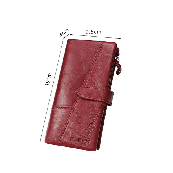 Shanna - RFID-Beveiligde Vintage Leren Reisportemonnee