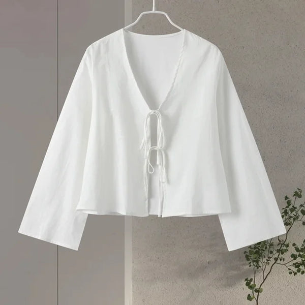 Jade - Oversized Lange Blouse met Strik