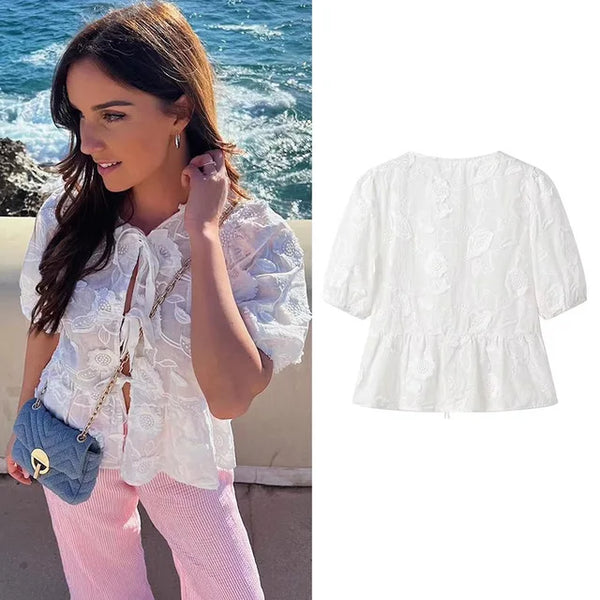 Fien - Retro Peplum Top