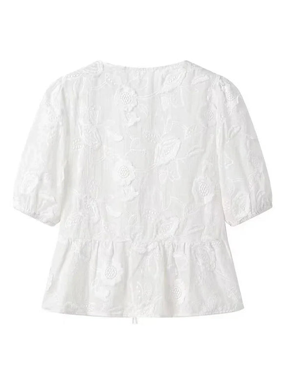 Fien - Retro Peplum Top
