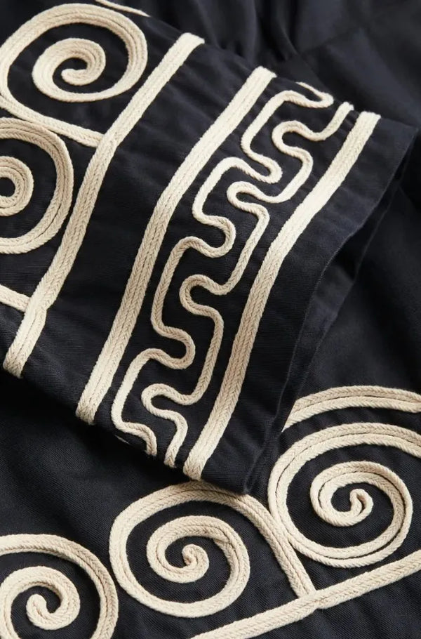 Braythe - Geborduurde Kaftan Jurk Voor Dames - Artistiek & Trendy