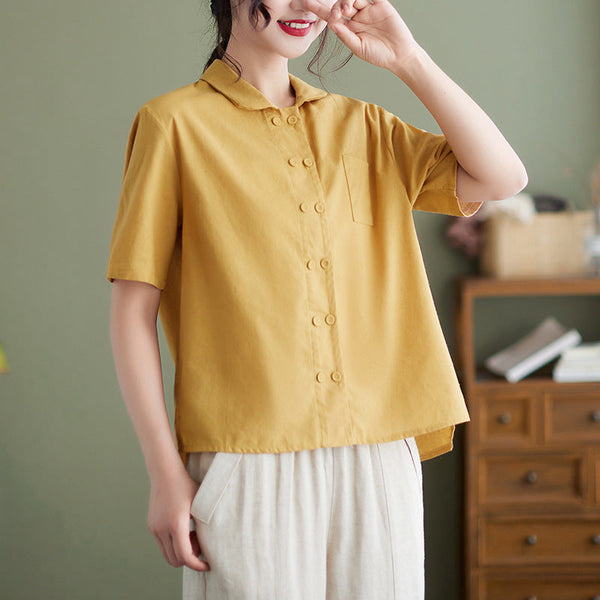 Aria - Knoopblouse Voor Dames - Klassiek & Comfortabel