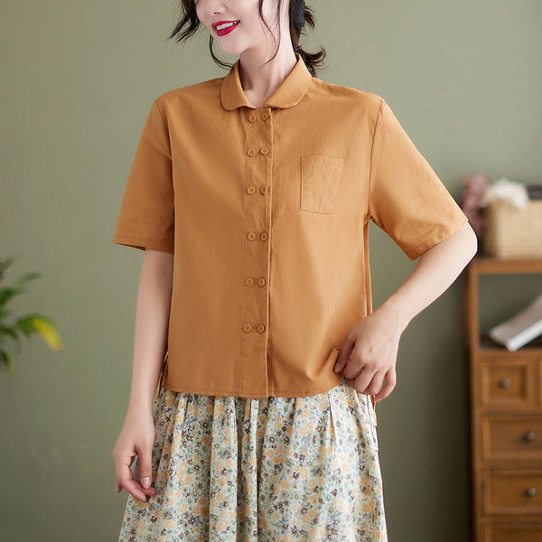 Aria - Knoopblouse Voor Dames - Klassiek & Comfortabel