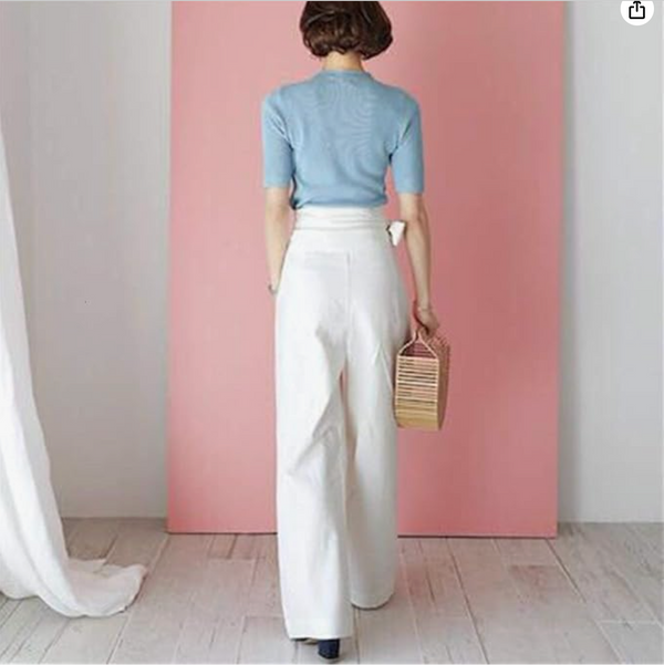 Nerthus - Hoge Taille Broek met Striksluiting
