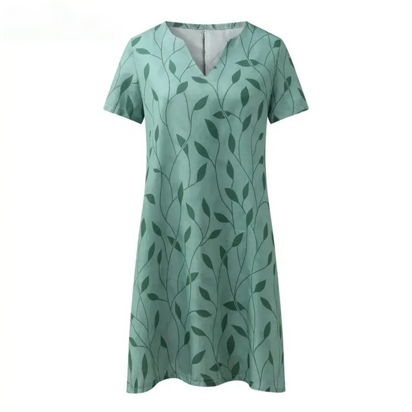 Jossana - Bladprint Jurk voor Dames - Fris & Luchtig