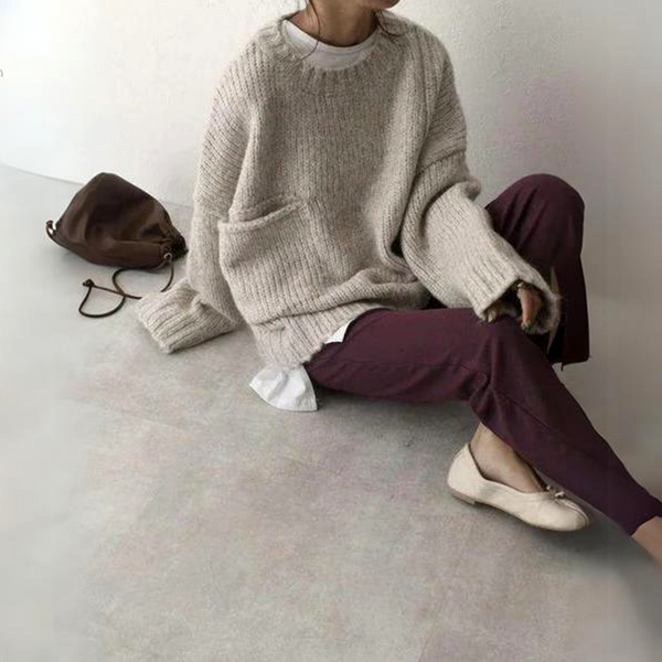 Antonya - Klassieke Sweater met Zakken voor Vrouwen