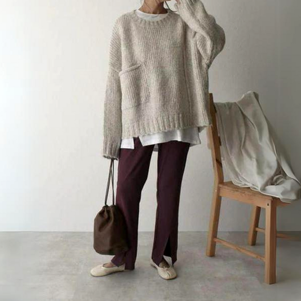 Antonya - Klassieke Sweater met Zakken voor Vrouwen