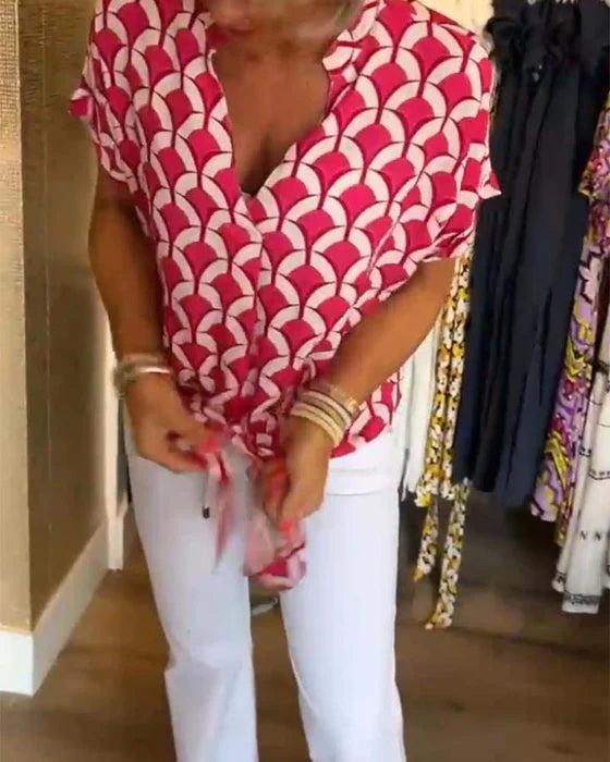 Glynis - V-Hals Top Voor Dames - Stijlvol & Comfortabel