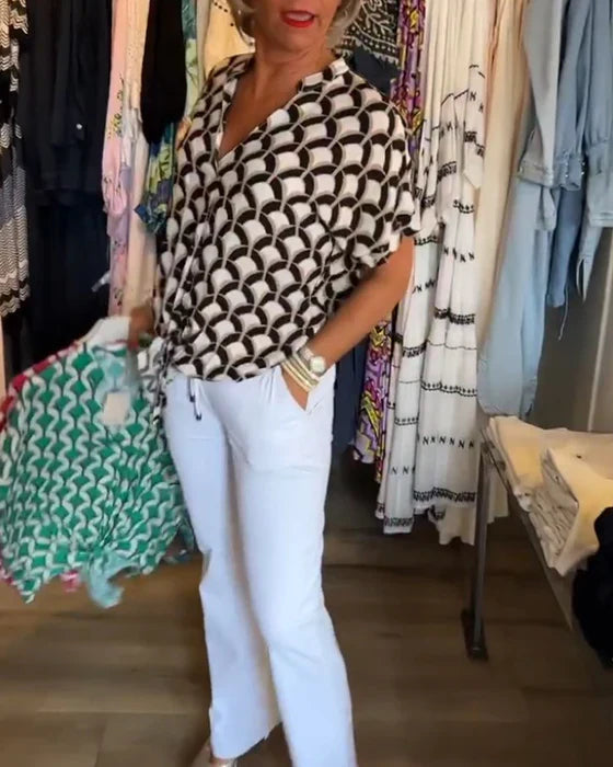 Glynis - V-Hals Top Voor Dames - Stijlvol & Comfortabel